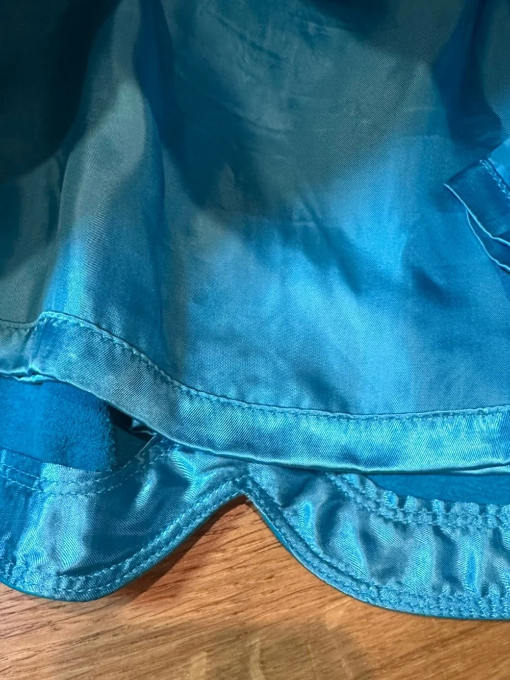 Vintage ESCADA Blue Leather Skirt
